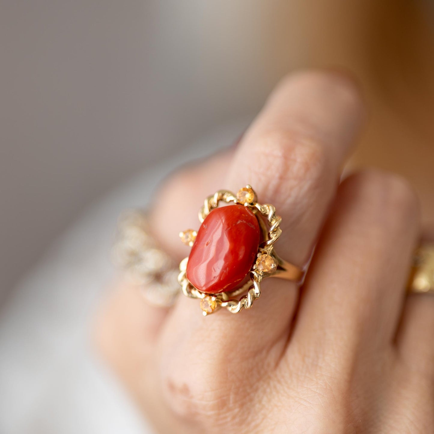 Anello Charleston Corallo