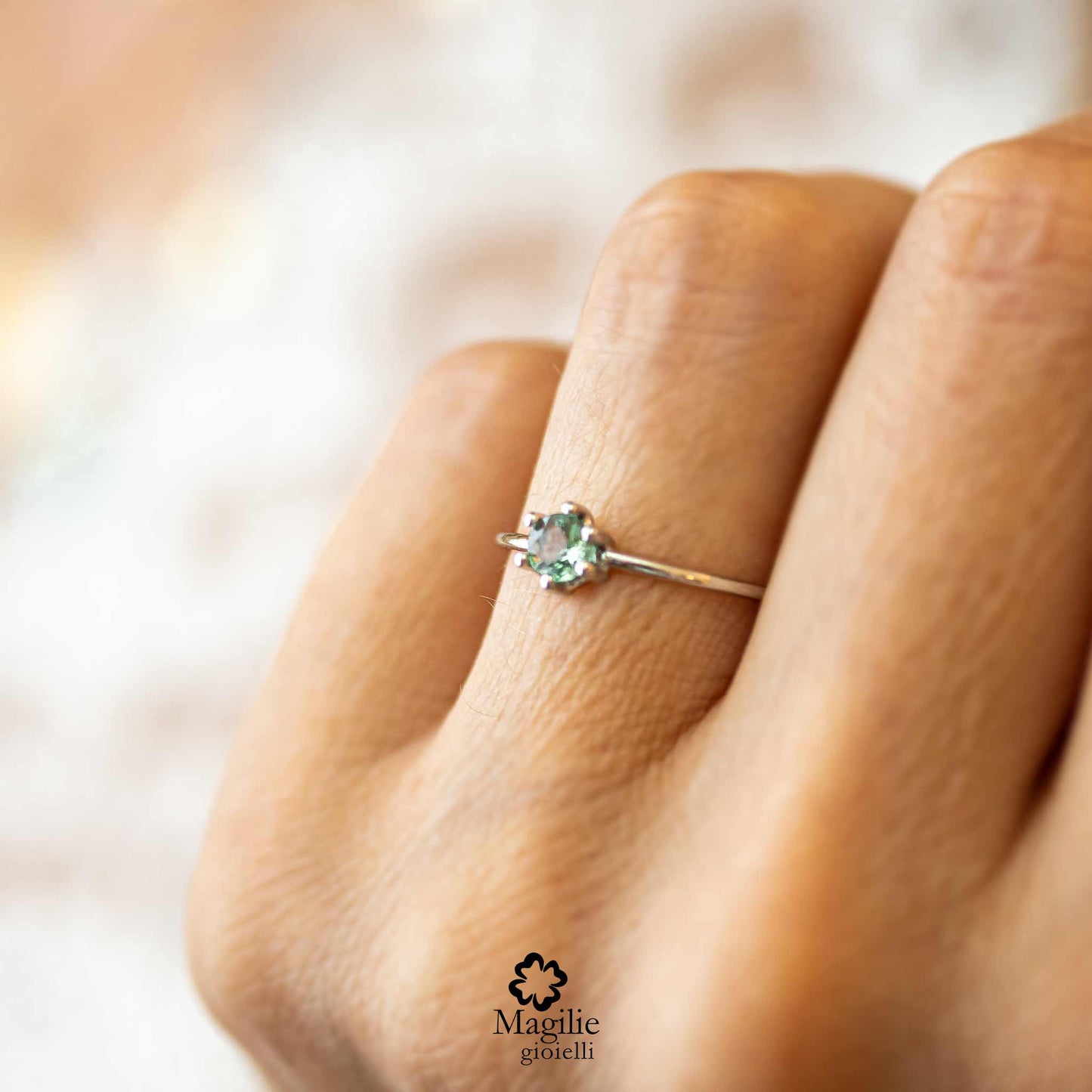 Anello Candy Zaffiro Verde