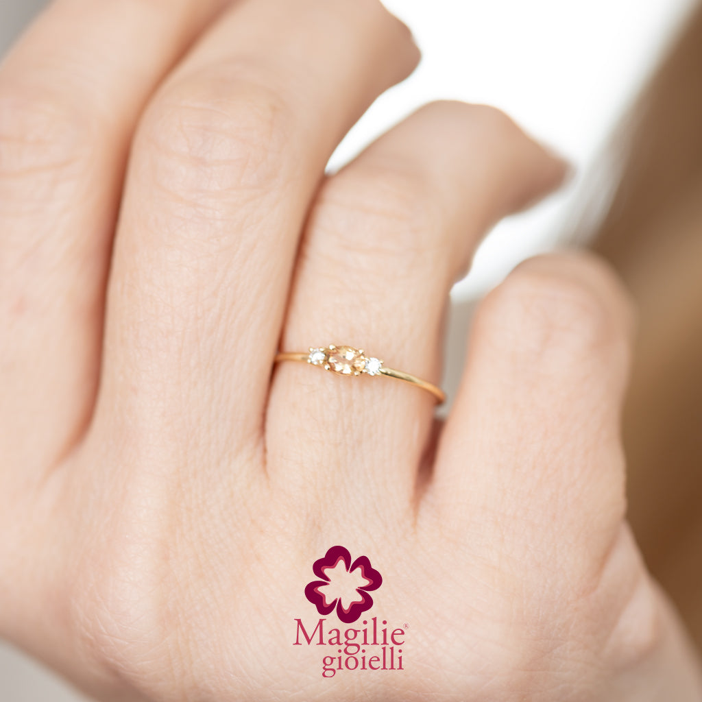 Anello Bubble Zaffiro Giallo