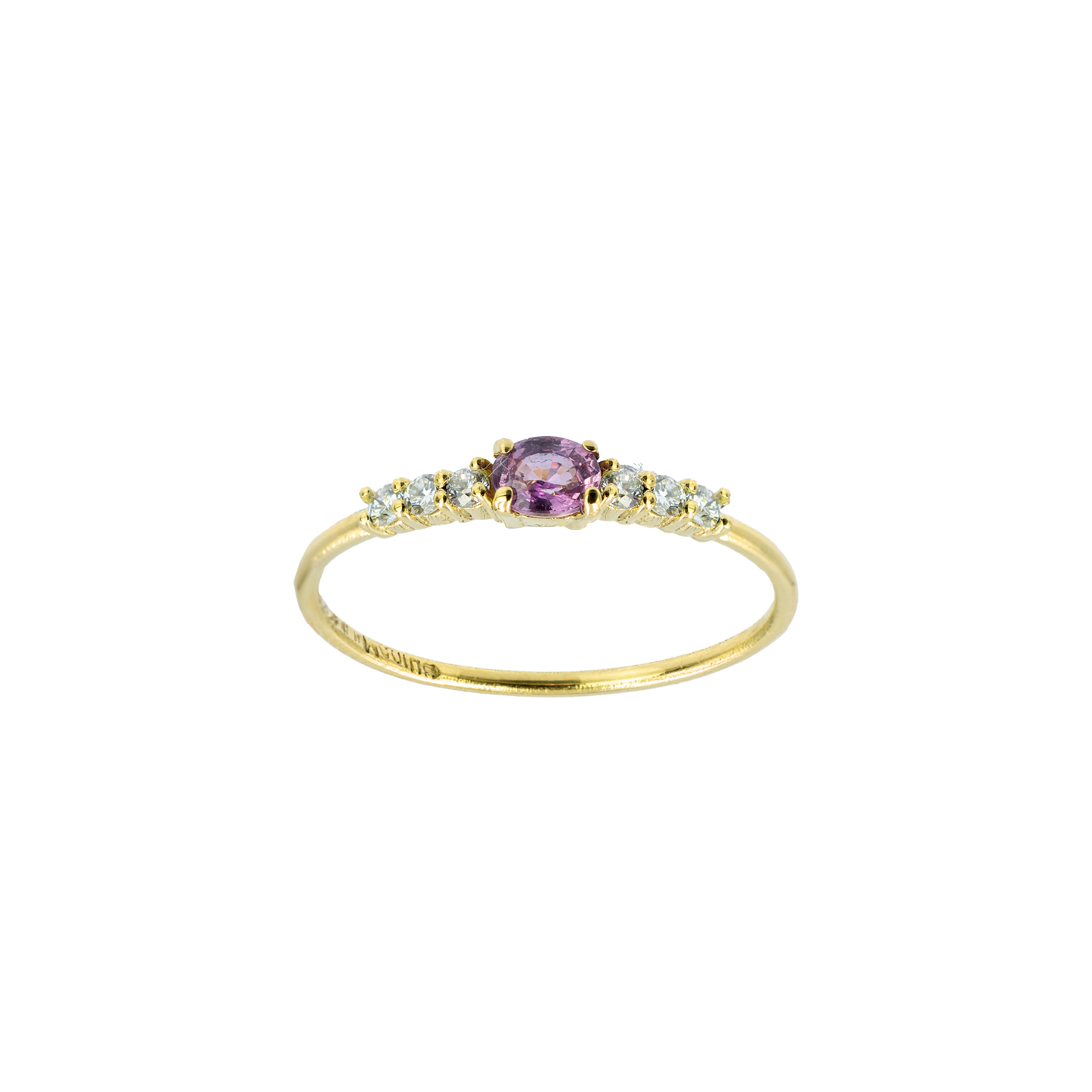 Anello Bubble Zaffiro Rosa