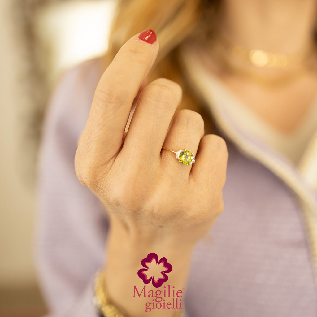 Anello Bon Bon Peridoto