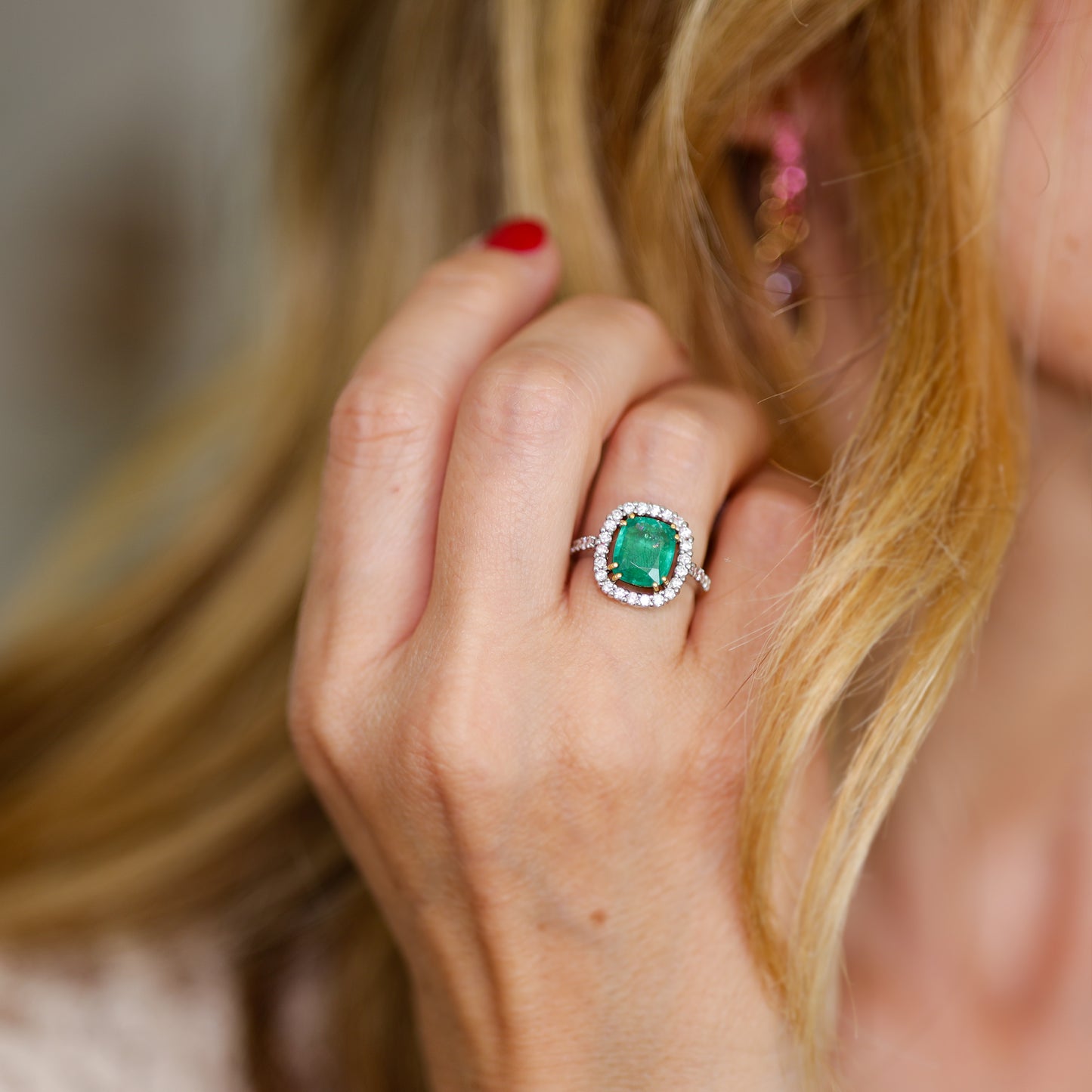 Anello Filo d'Aria Smeraldo