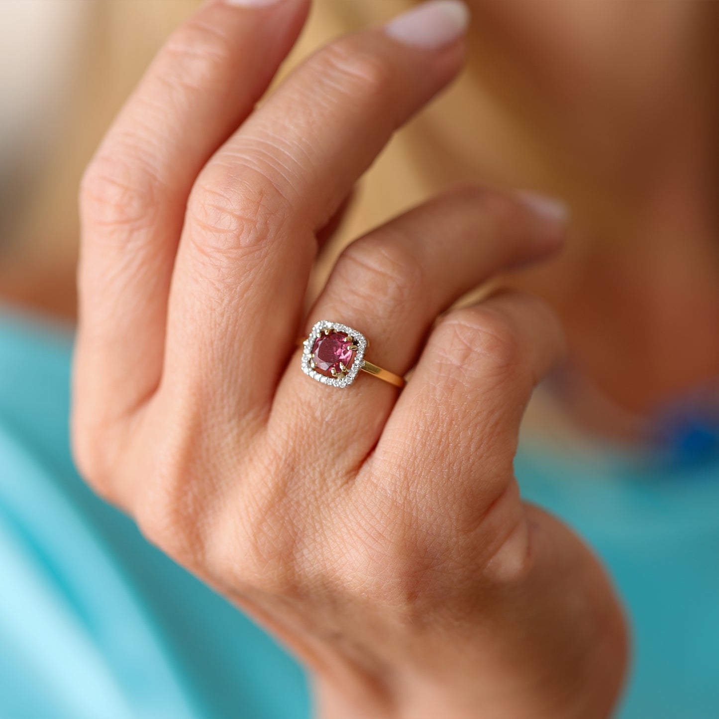 Anello Filo d'Aria Rubellite