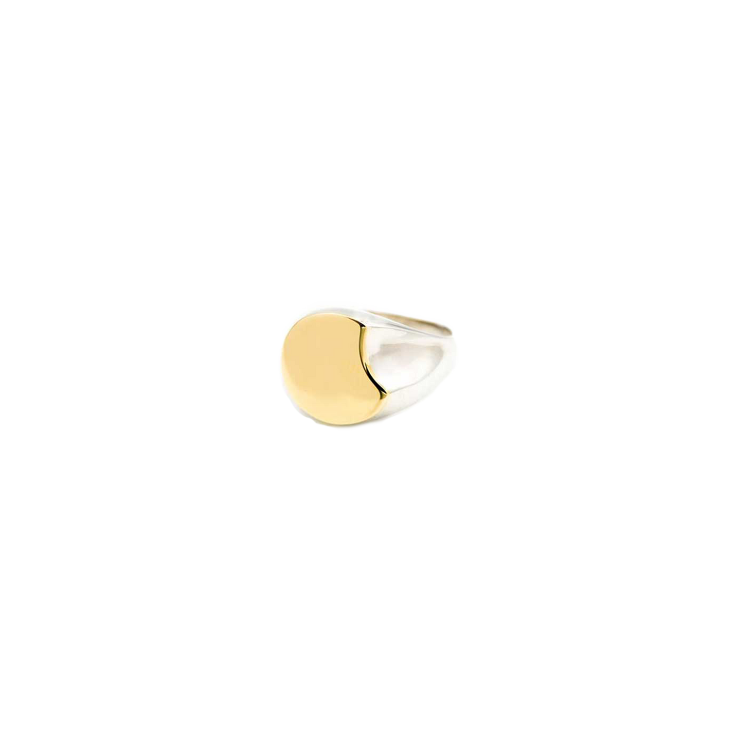 Anello Sigillo Luna Argento e Oro