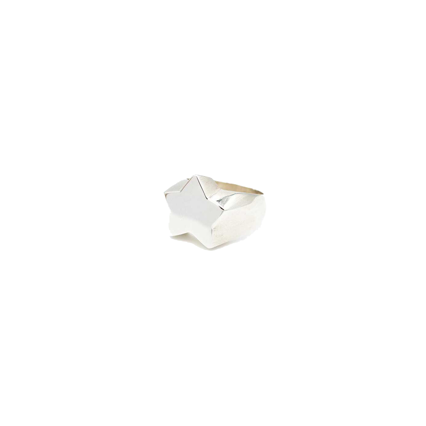 Anello Sigillo Stella Argento