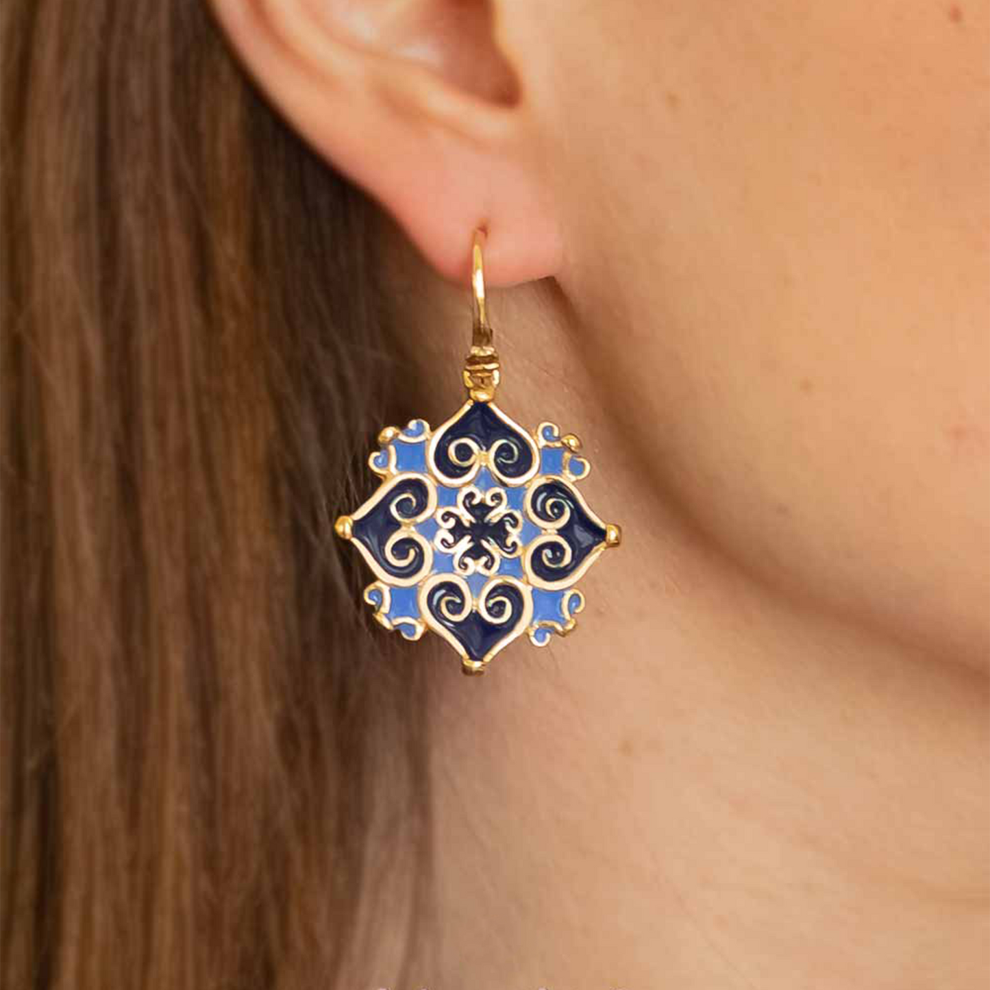 Orecchini Maiolica Blu