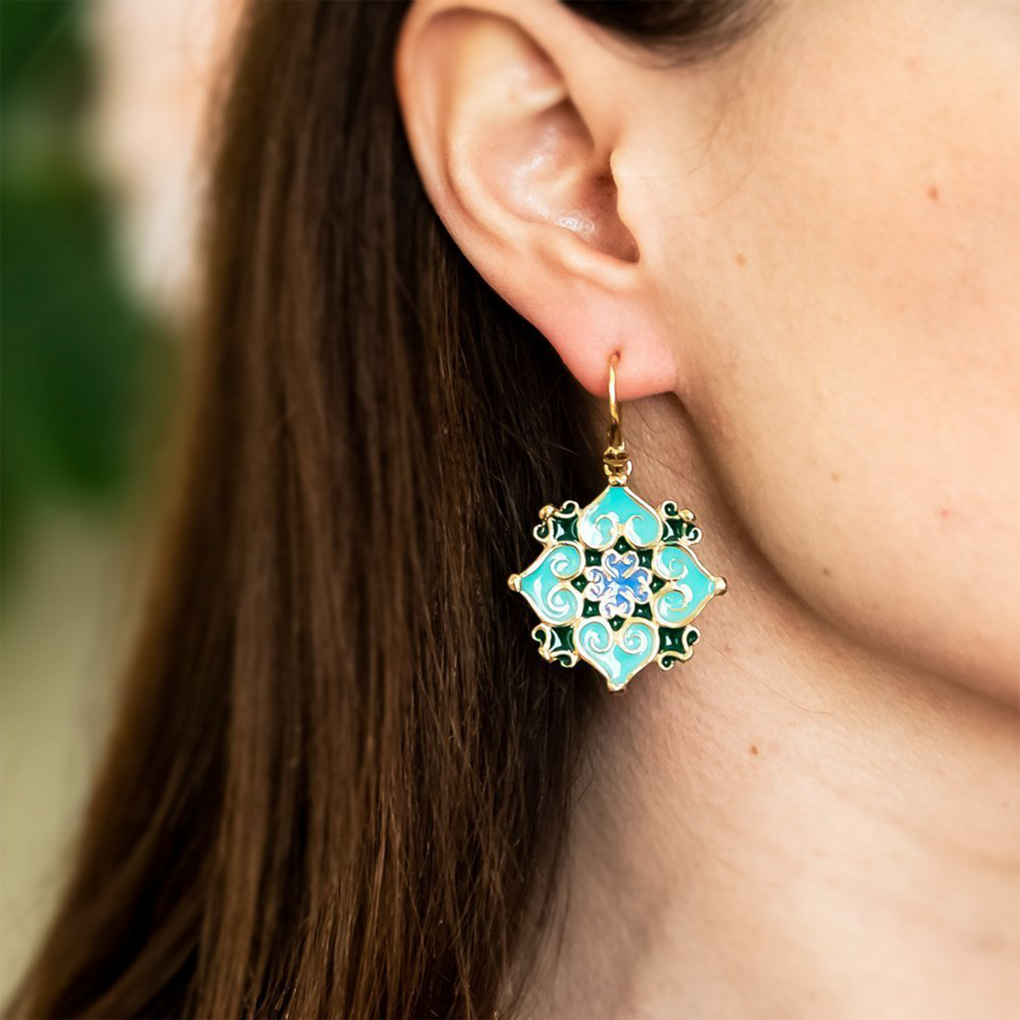 Orecchini Maiolica Verde