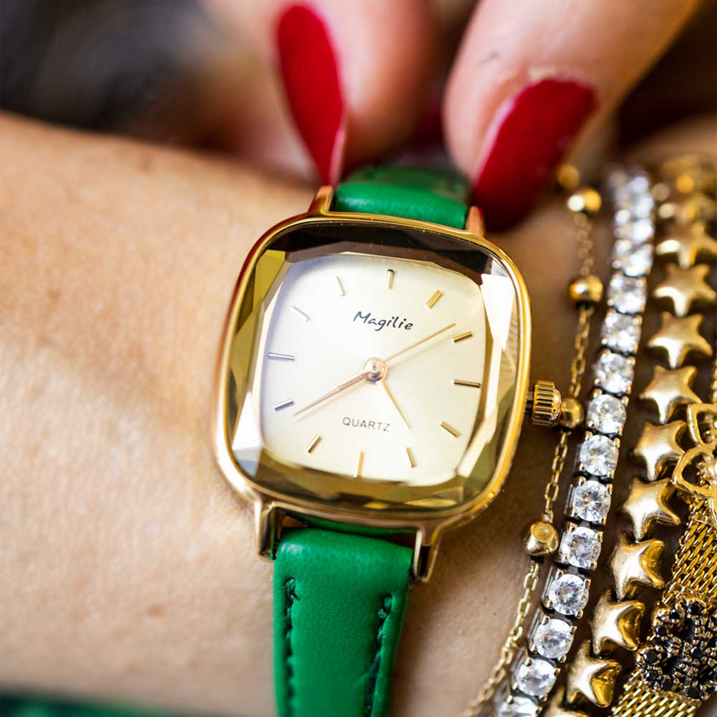 Orologio Crystal Verde