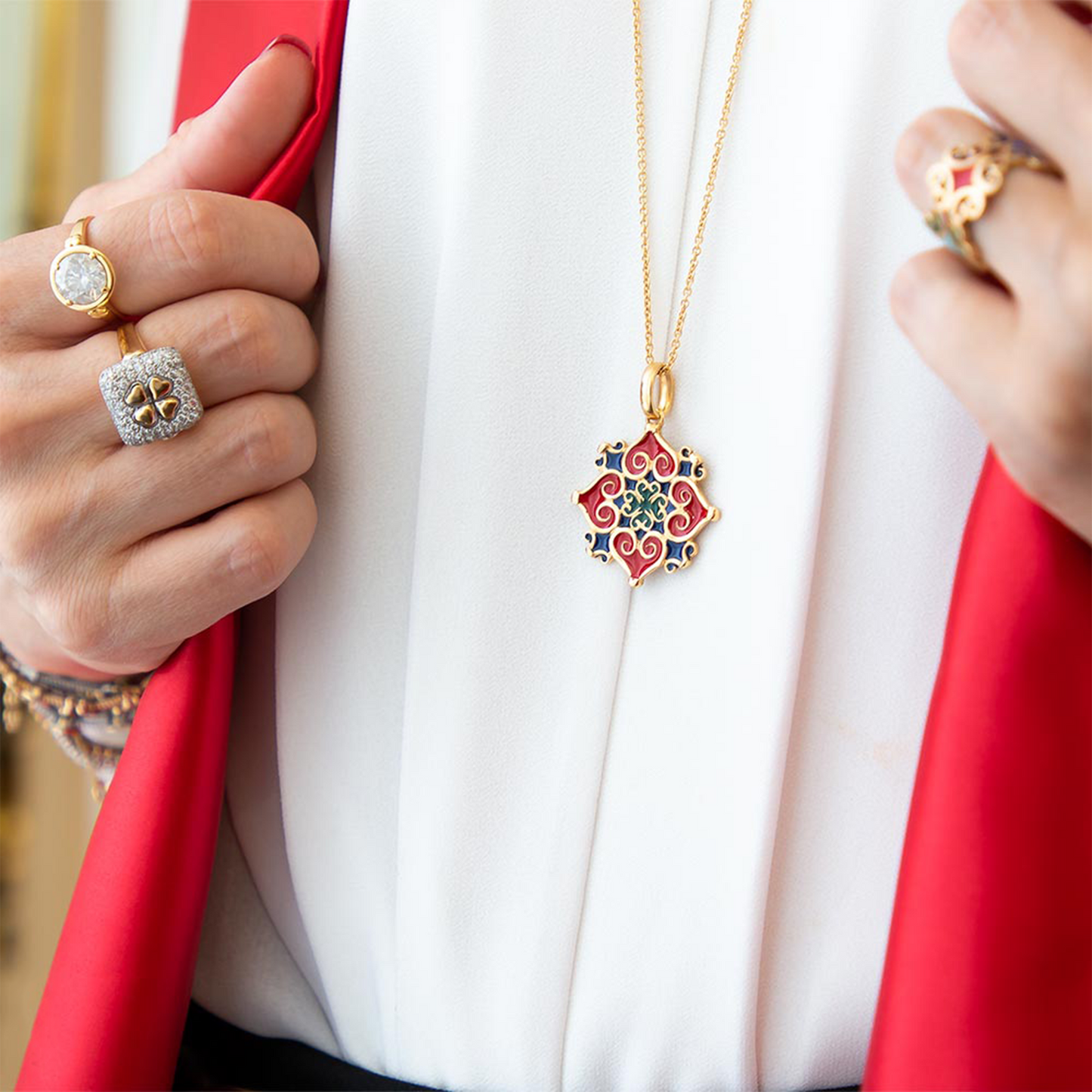 Pendente Maiolica Rosso