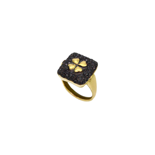 Anello Cocktail Ring Black Imperial