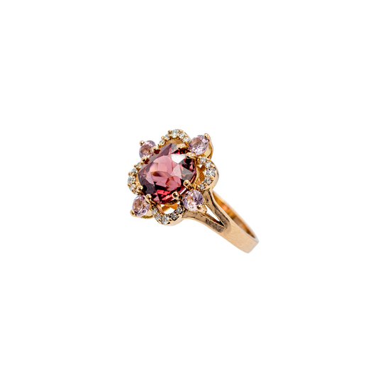 Anello Charleston Rubellite