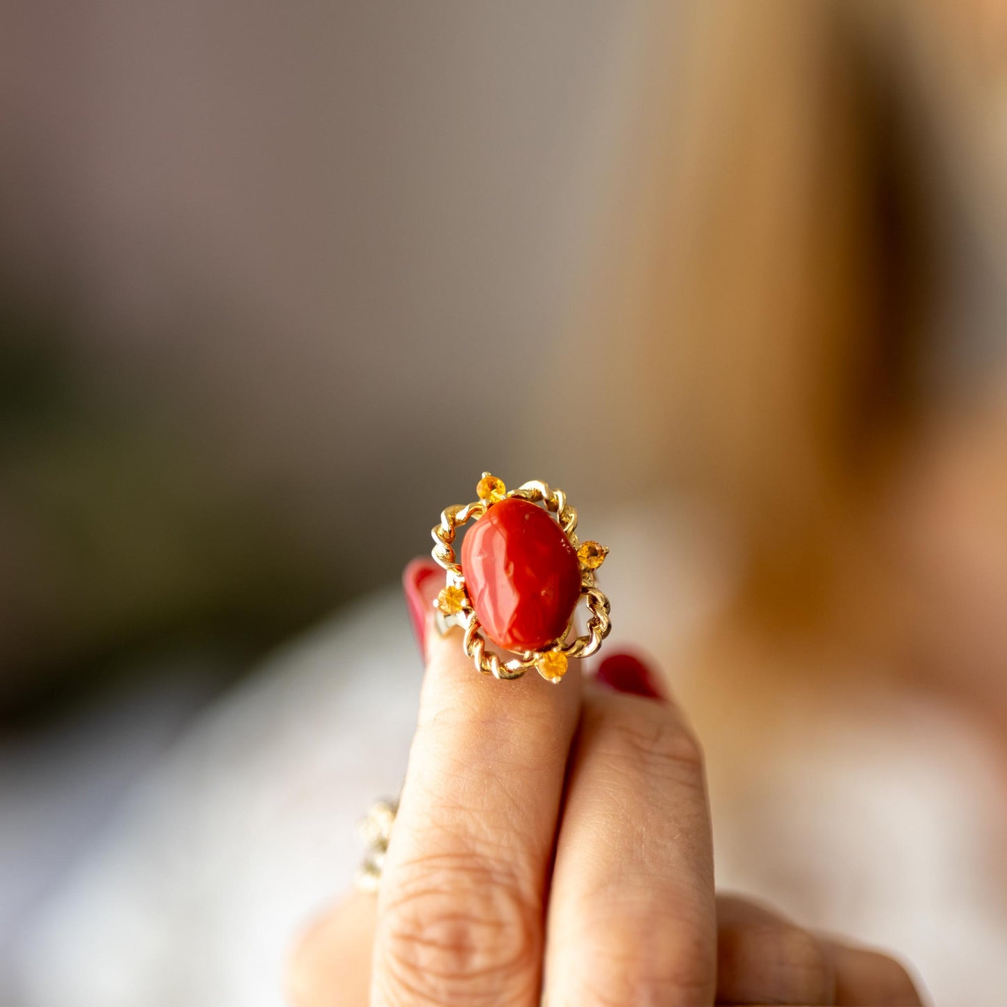 Anello Charleston Corallo