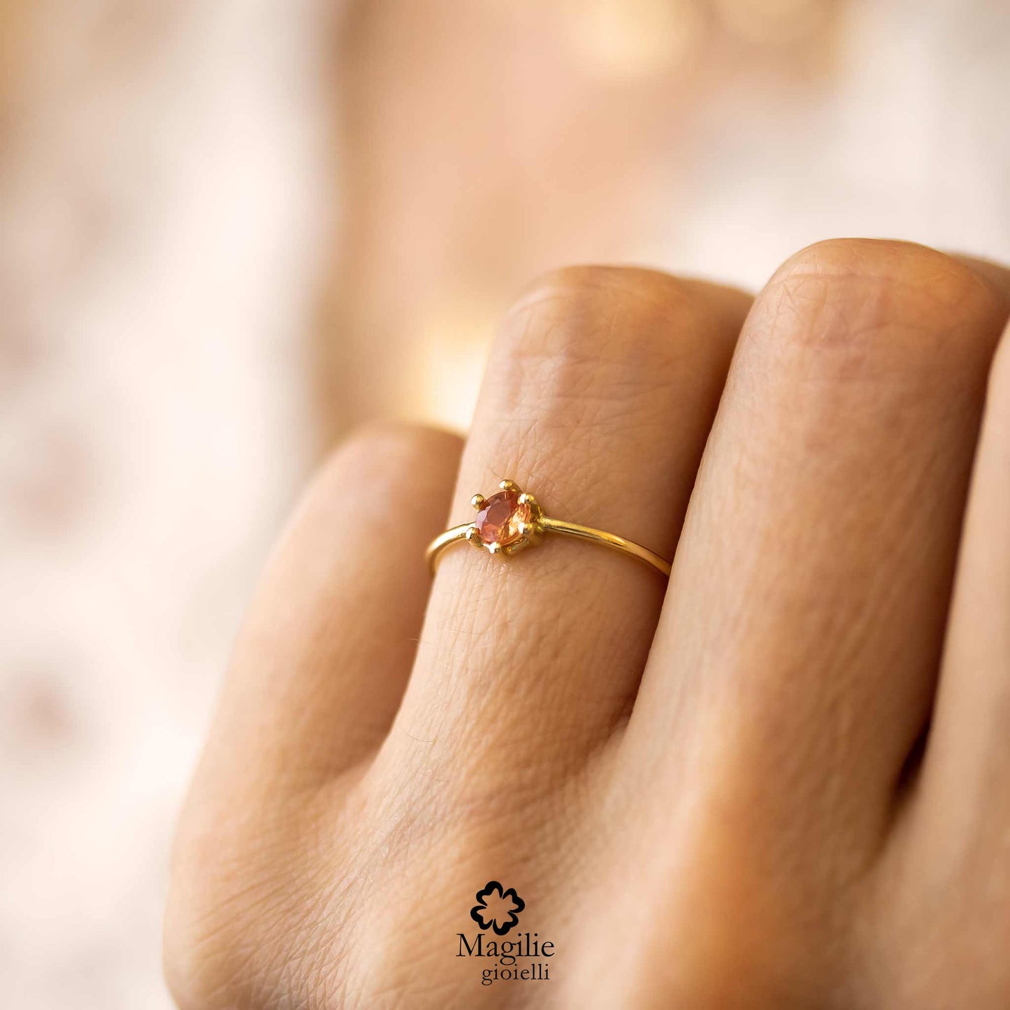 Anello Candy Zaffiro Mandarino