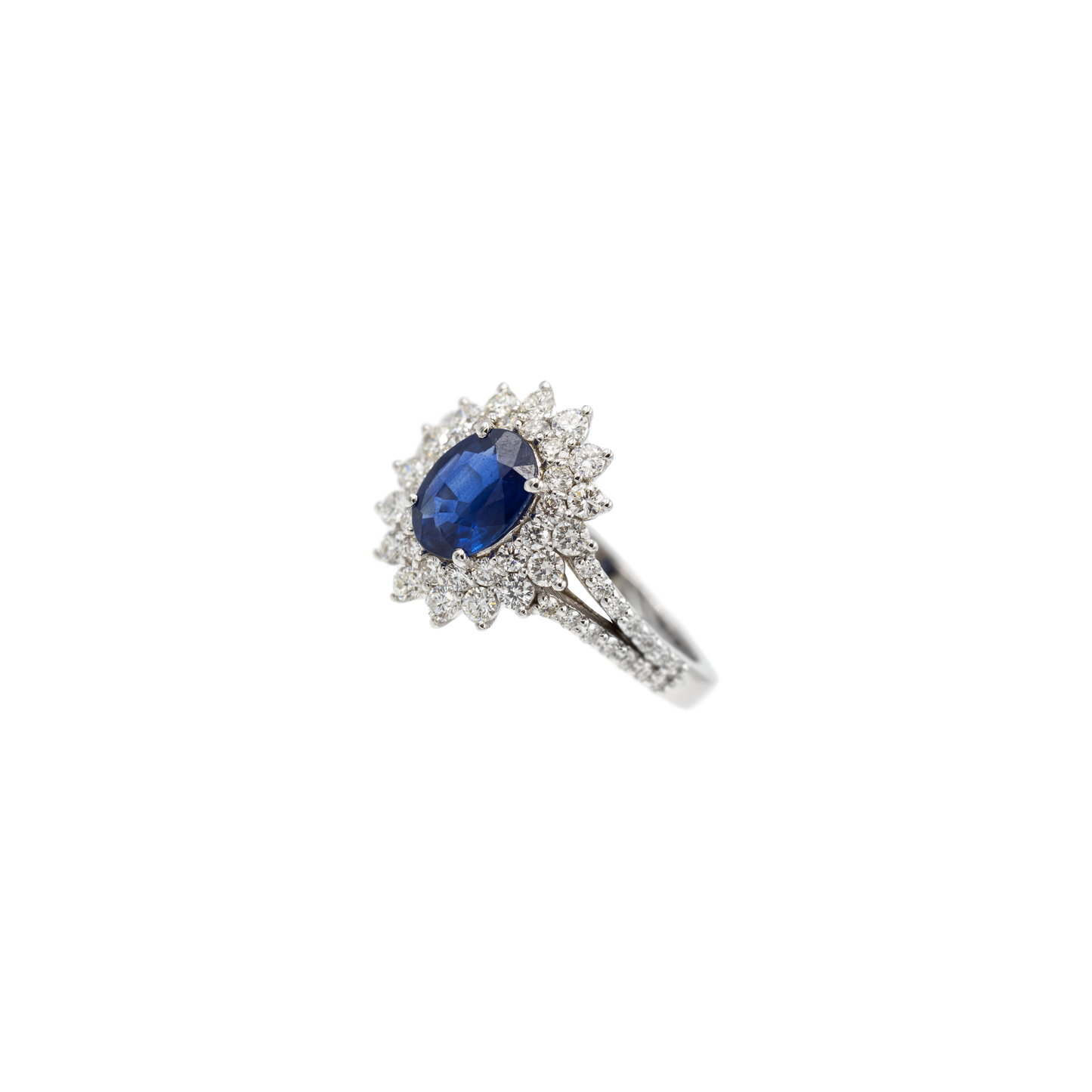 Anello Grande Fleur Zaffiro