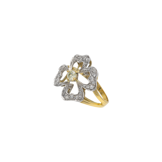 Anello Portafortuna diamante champagne