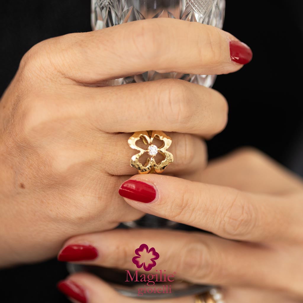 Anello Portafortuna diamante