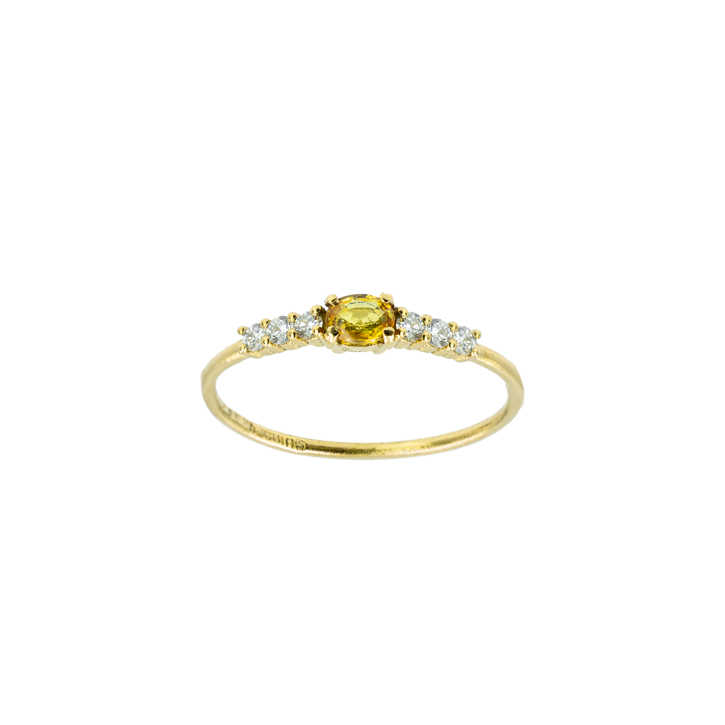 Anello Bubble Zaffiro Giallo