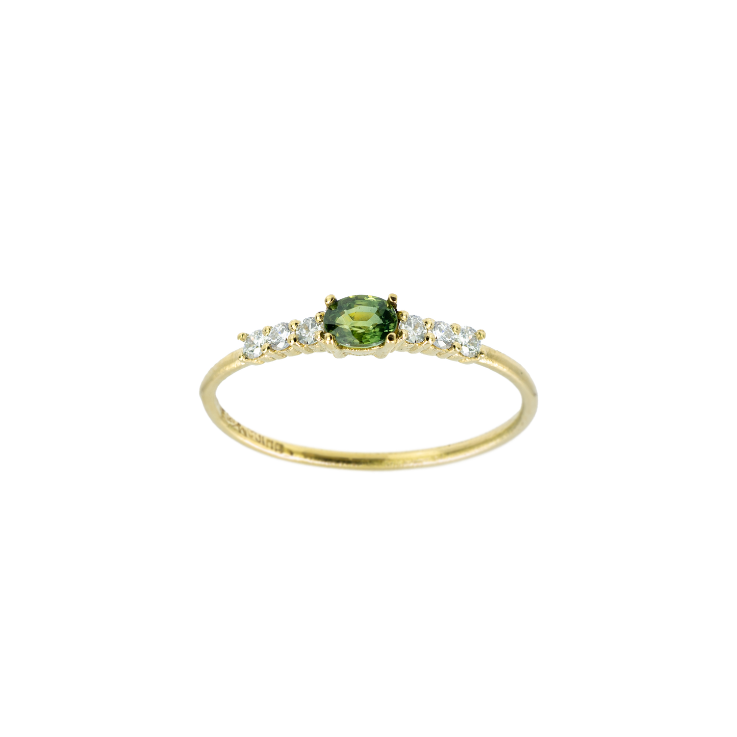 Anello Bubble Zaffiro Verde