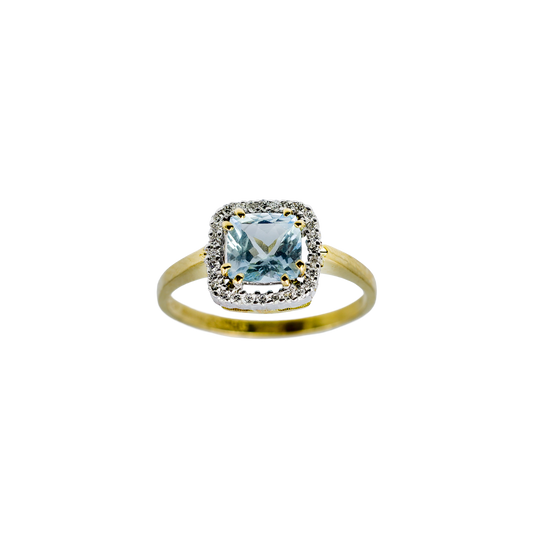 Anello Filo d'Aria Acquamarina