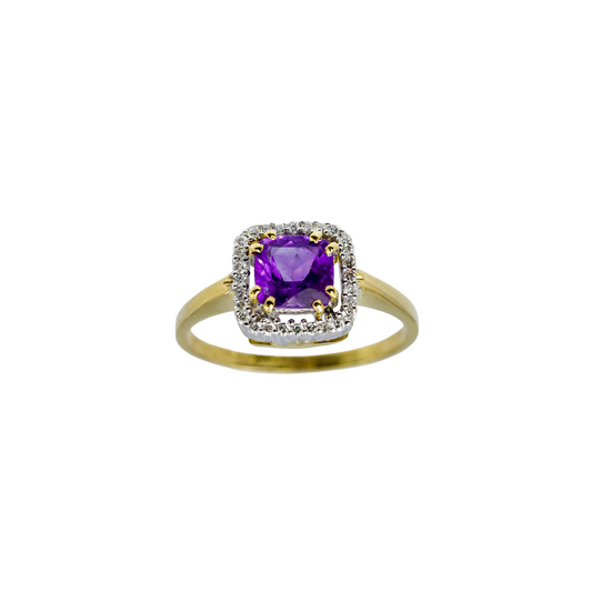 Anello Filo d'Aria Ametista