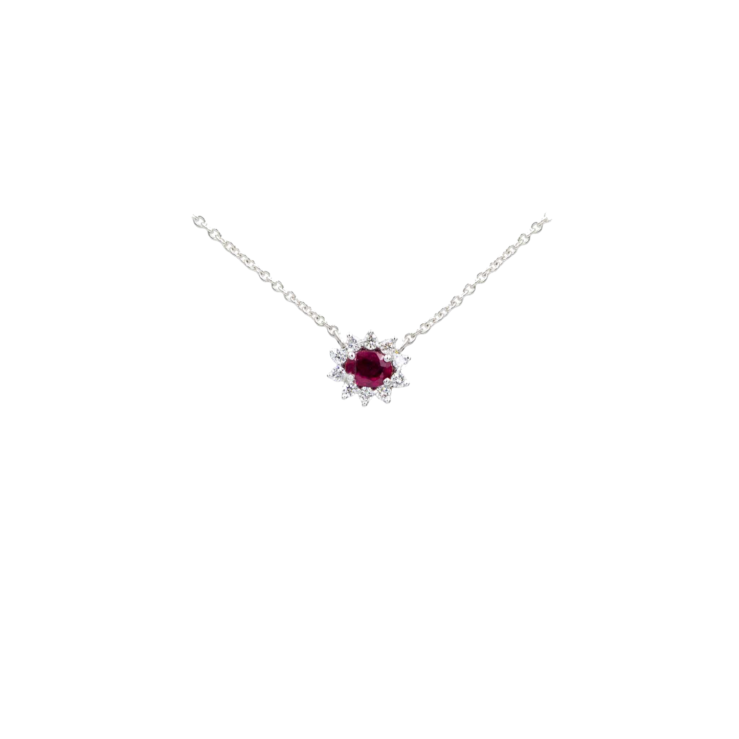 Collier Petit Fleur Rubino