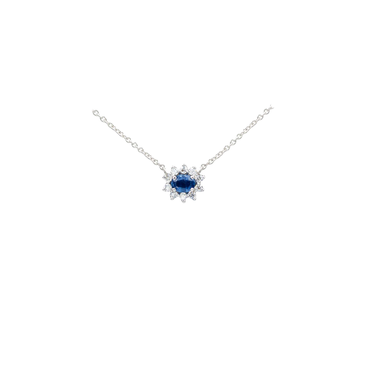 Collier Petit Fleur Zaffiro Blu