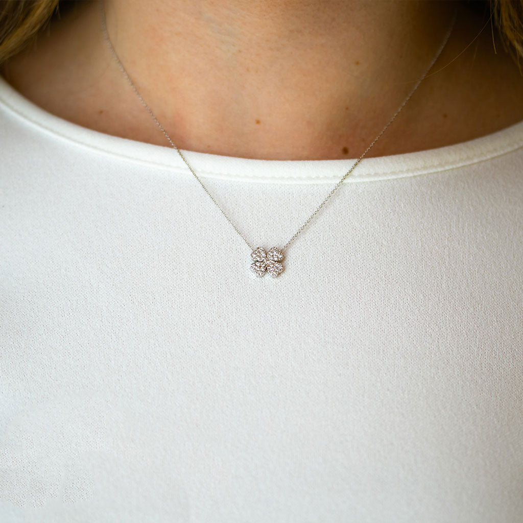 Collier Quadrifoglio oro e diamanti