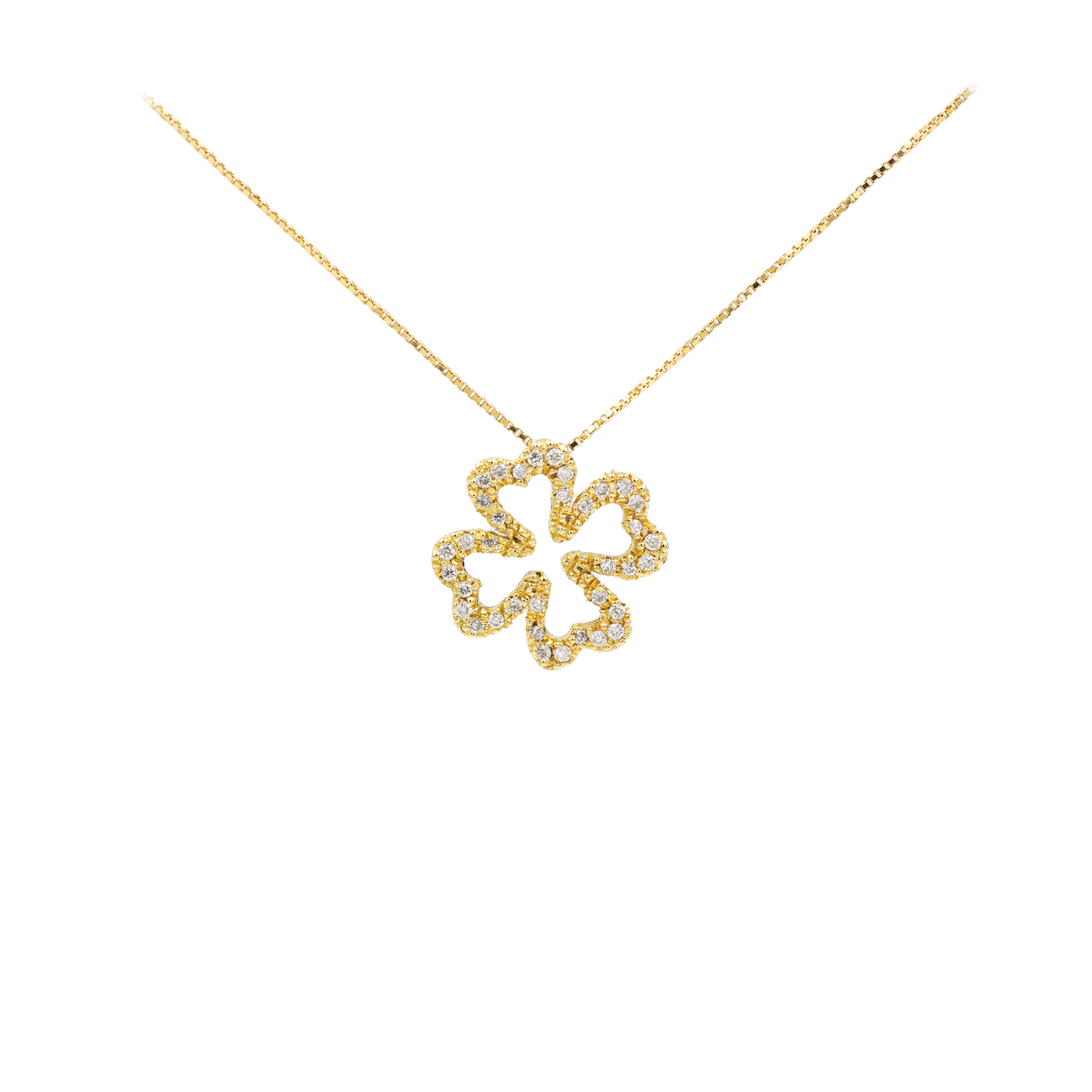 Collier Quadrifoglio oro e diamanti