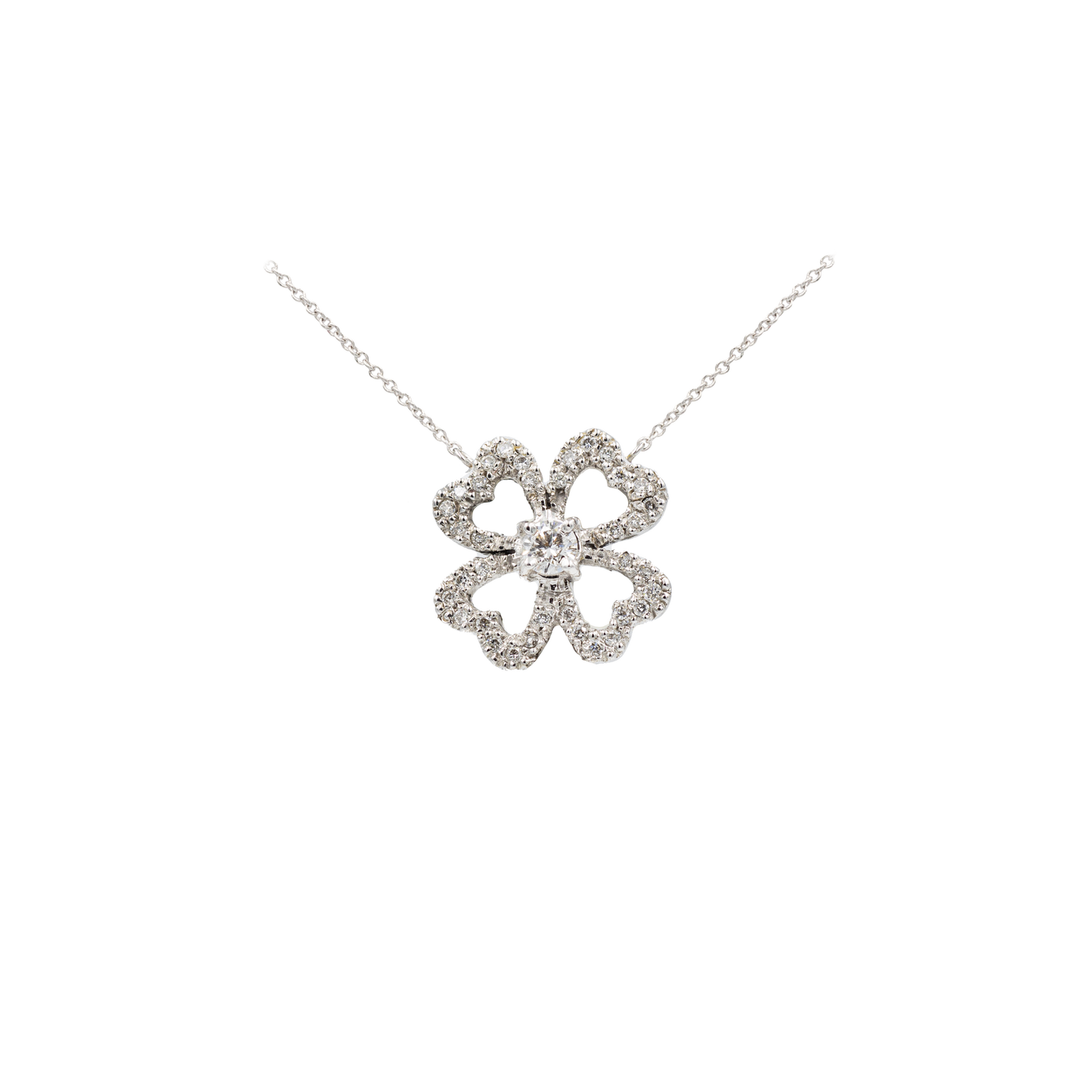 Collier Quadrifoglio oro e diamanti