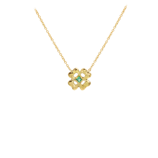 Collier Quadrifoglio con Smeraldo