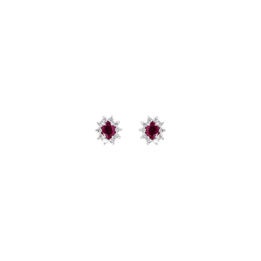 Orecchini Petit Fleur Rubino