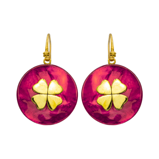 Orecchini Portafortuna Color Magenta