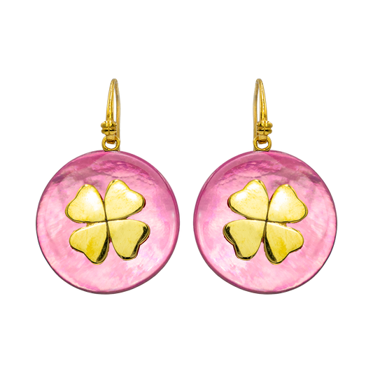 Orecchini Portafortuna Color Rosa