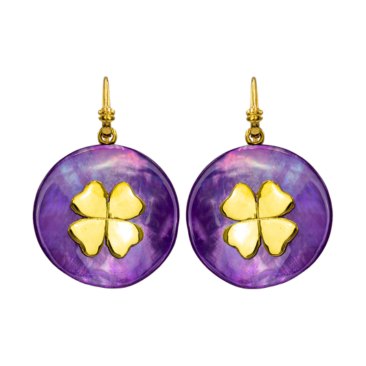Orecchini Portafortuna Color Viola