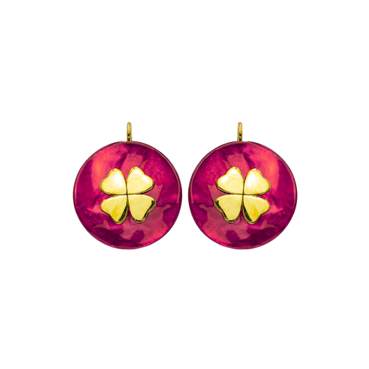 Orecchini Portafortuna Color Magenta