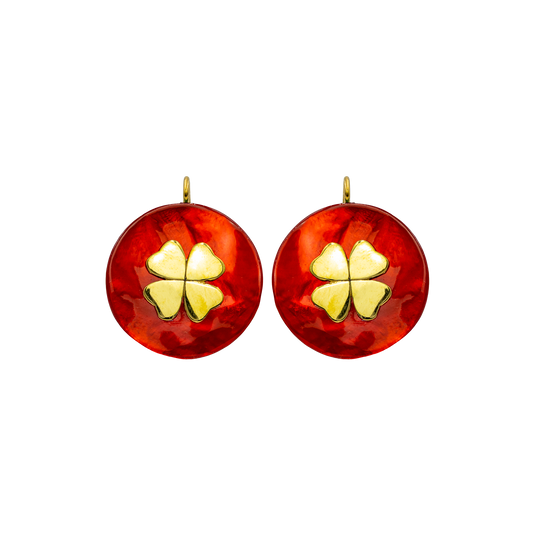 Orecchini Portafortuna Color Rosso