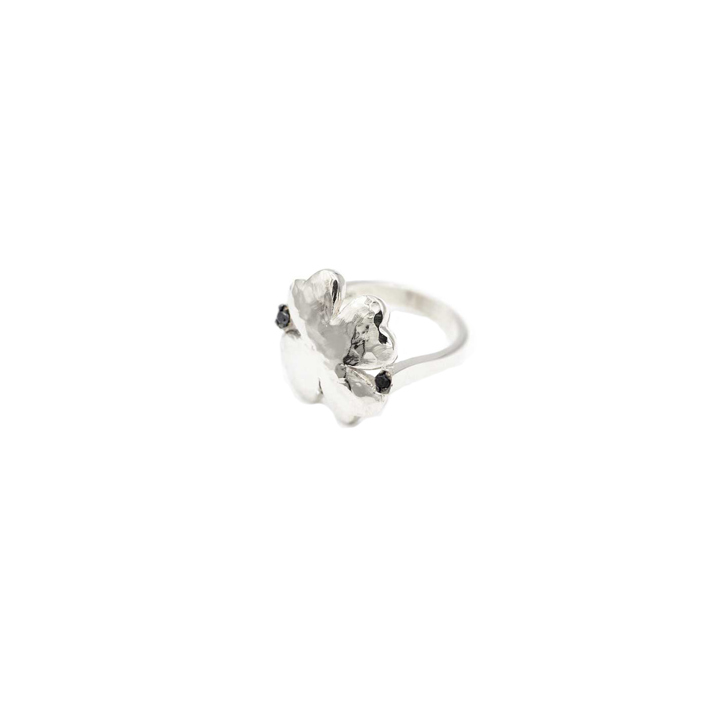 Anello Portafortuna Quadrifoglio Bombato