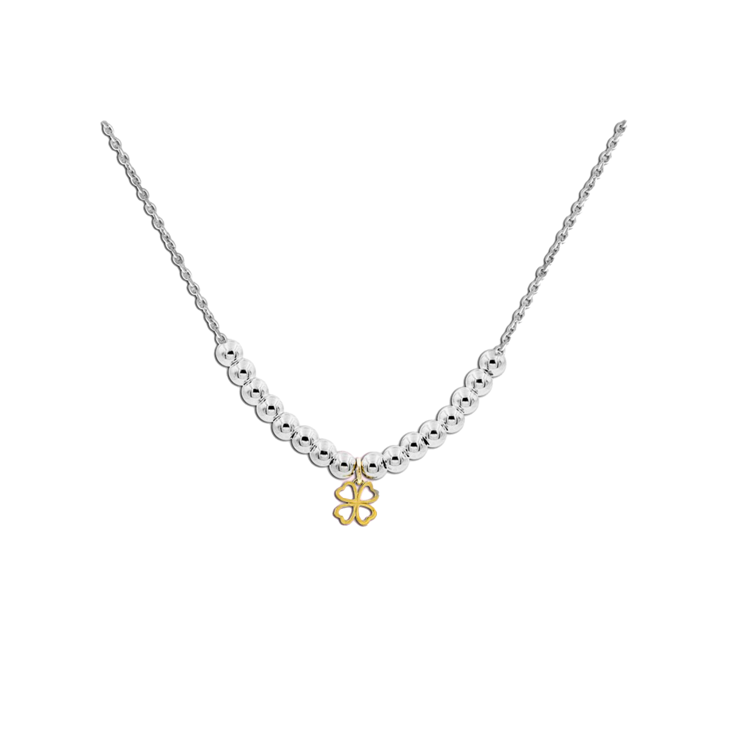 Collier Demi Beads Quadrifoglio Perfilo