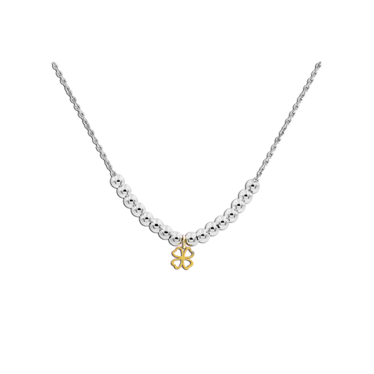 Collier Demi Beads Quadrifoglio Perfilo