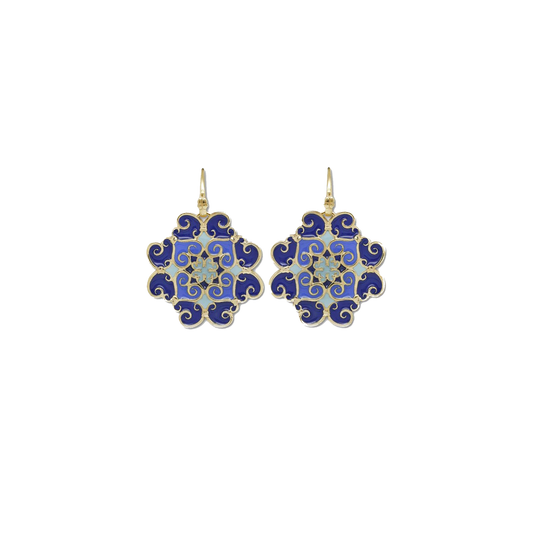 Orecchini Maiolica Azzurro e Blu