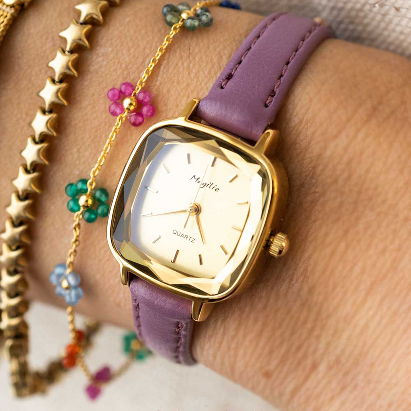 Orologio Crystal Lilla