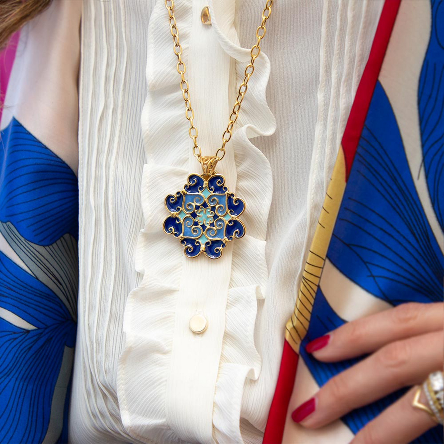 Pendente Maiolica Azzuro e Blu