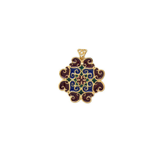 Pendente Maiolica Blu e Vinaccia
