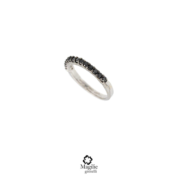 Anello Tiny Contact Diamanti Neri