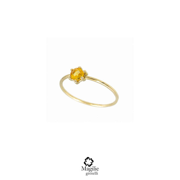 Anello Candy Zaffiro Giallo