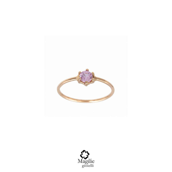 Anello Candy Zaffiro Rosa