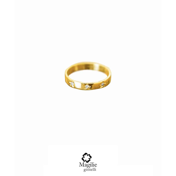 Anello Starlight oro giallo