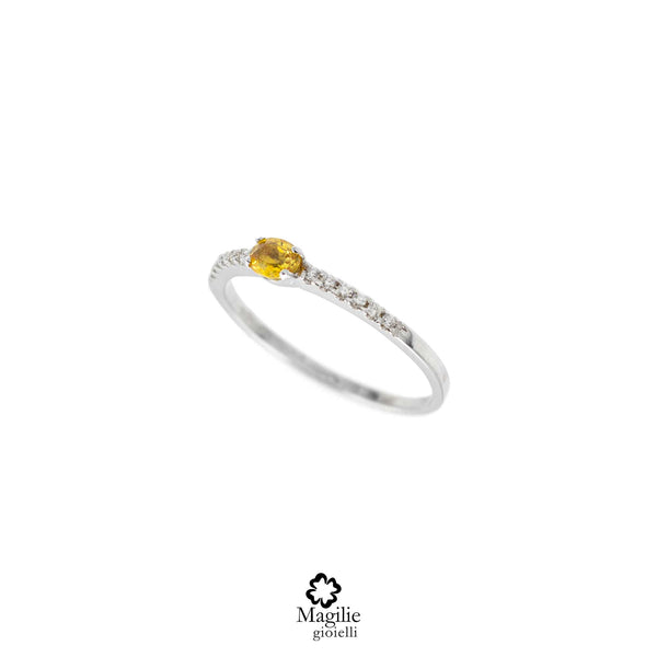 Anello Lumière Zaffiro Giallo