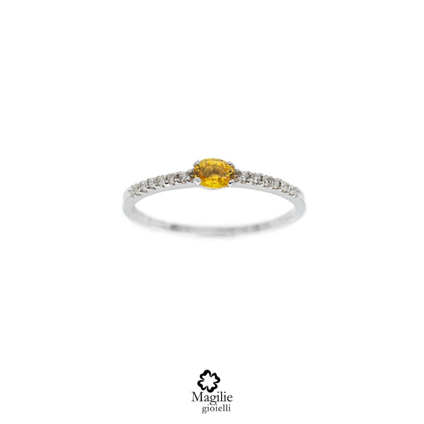 Anello Lumière Zaffiro Giallo