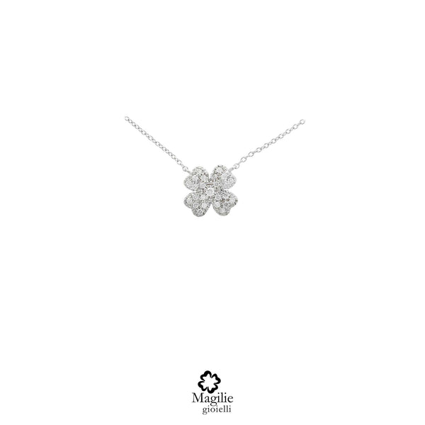 Collier Quadrifoglio diamanti